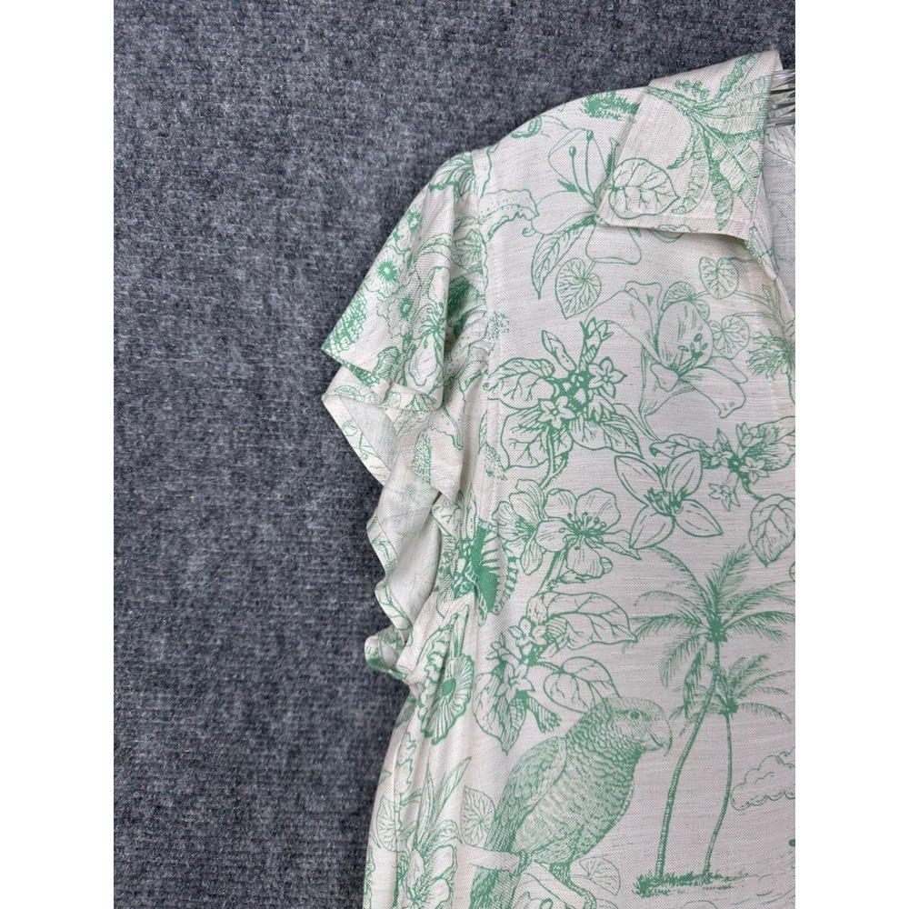 Jane and Delancey Pale Mint Botanical Collared Midi Dress - Picture 12 of 14